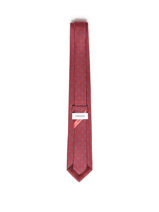 26SS 살바토레 페라가모 간치니 프린트 실크 타이 350263 731645007 Blue red - SALVATORE FERRAGAMO