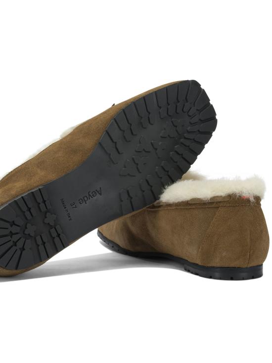 26FW 에이드 로퍼 JASPERCOWSUEDELEATHERSHEARLINGTOBACCO - AEYDE