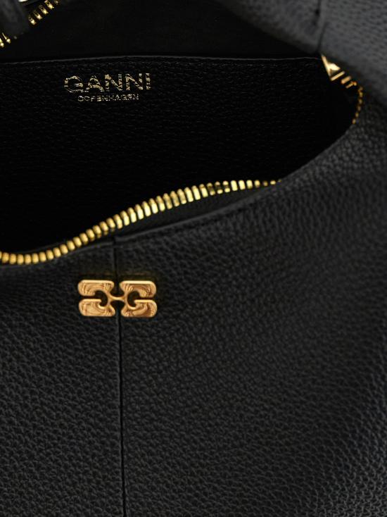 26FW 가니 토트백 미니 호보 핸드백 블랙 - GANNI