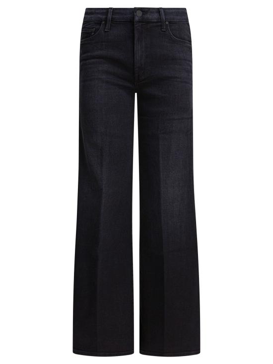 26FW 마더 데님 팬츠 와이드 레그 진 블랙