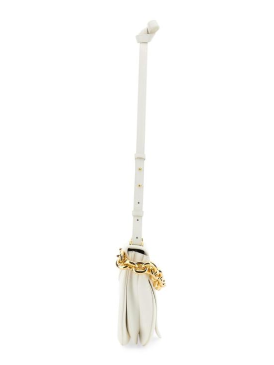  보테가베네타 해머드 레더 크로스바디백 667398 V12M09009 White - BOTTEGA VENETA