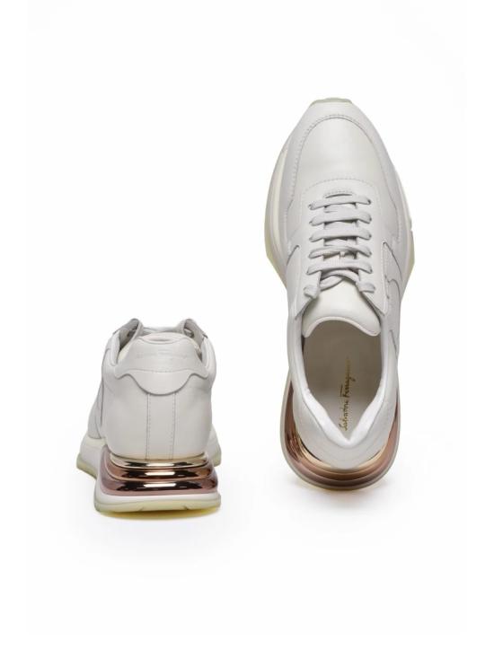 25SS 살바토레 페라가모 스니커즈 흰색 가죽 - SALVATORE FERRAGAMO