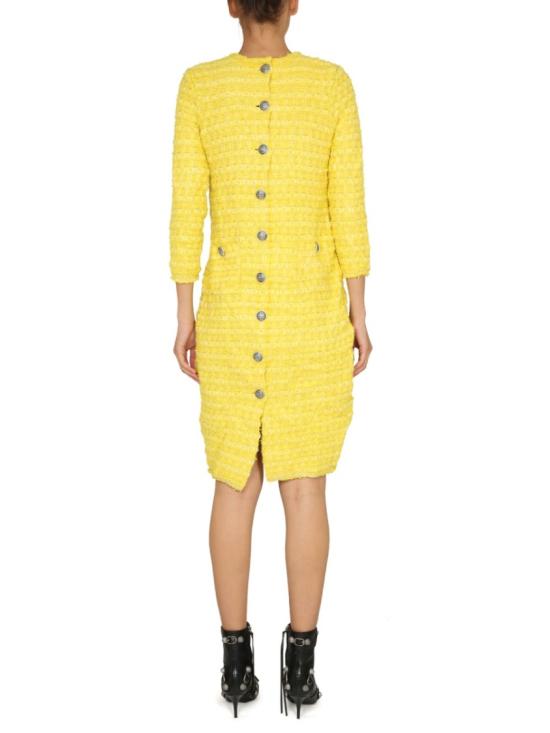  발렌시아가 미디 원피스 704556 T16507200 Yellow - BALENCIAGA