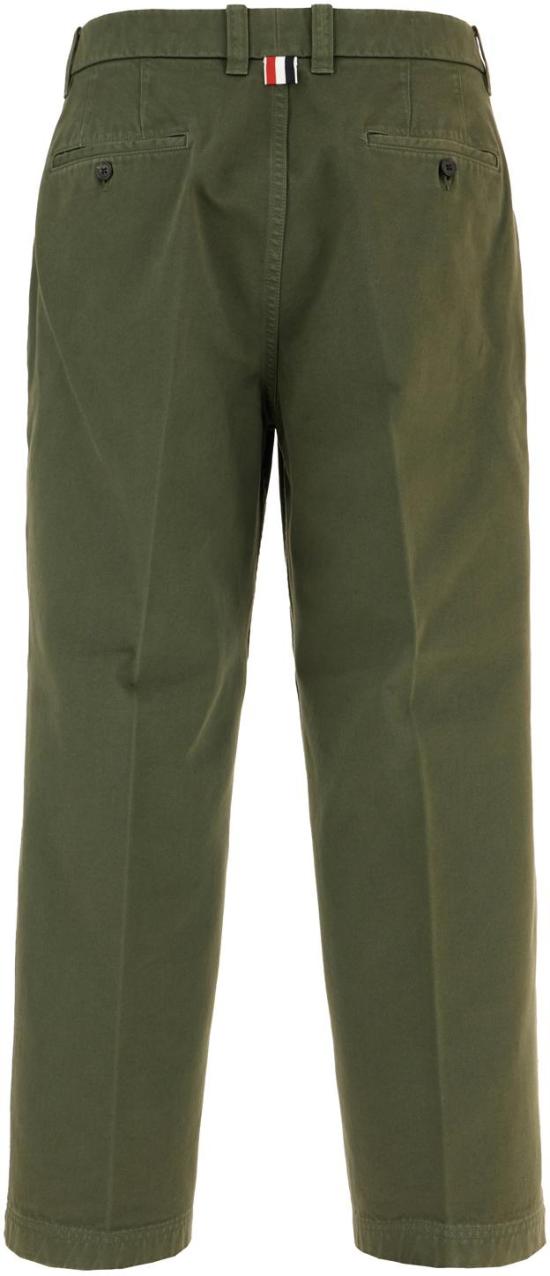 25FW 톰브라운 코튼 트윌 유틸리티 치노 팬츠 MTU335WF0576350 GREEN - THOM BROWNE
