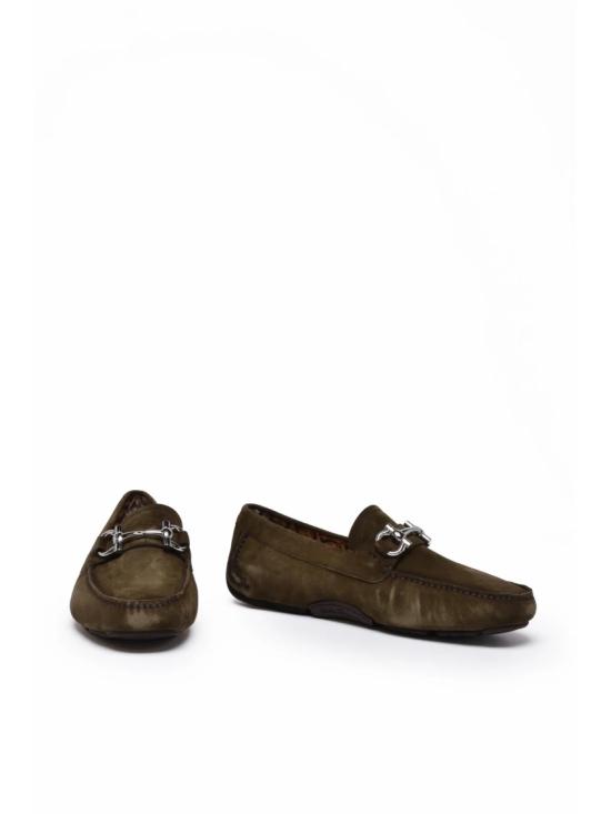  살바토레 페라가모 로퍼 파리지 에코 스웨이드  - 그린 - SALVATORE FERRAGAMO