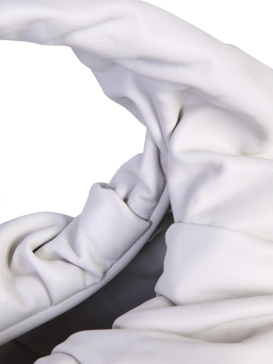  보테가베네타 셔링 레더 숄더백 607984 VCP409007 White - BOTTEGA VENETA