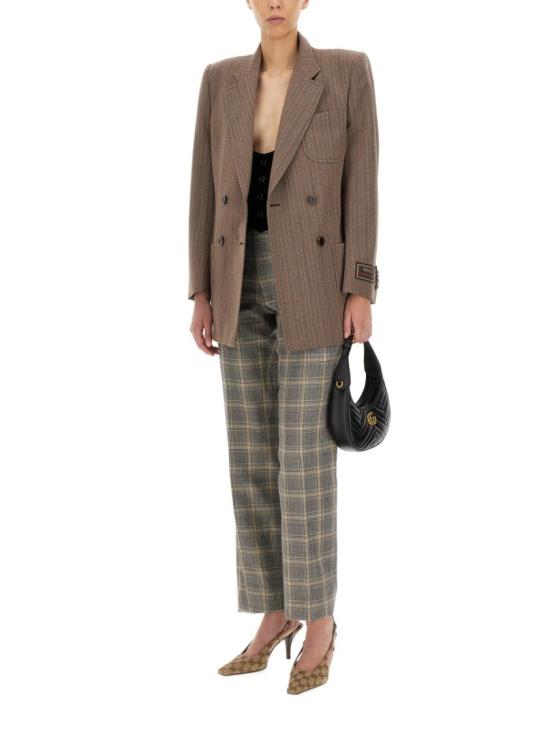  구찌 헤링본 울 더블 자켓 703283 ZACZE2255 Brown - GUCCI