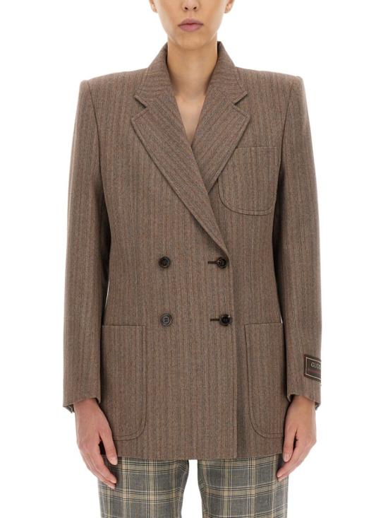  구찌 헤링본 울 더블 자켓 703283 ZACZE2255 Brown