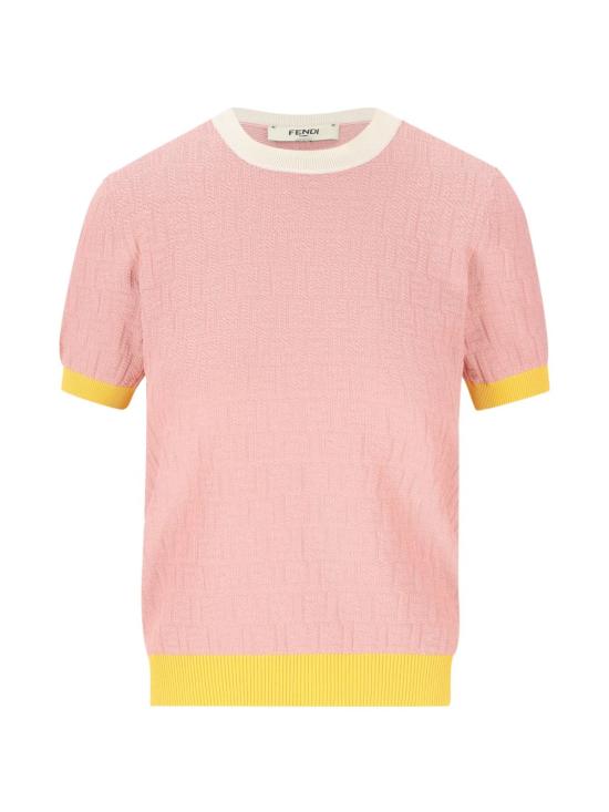 26SS 펜디 코튼 실크 스웨터 FZXE94 AW4S F1W0S LIGHT PINK DOM