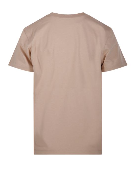 26SS 몽클레어 자수 로고 코튼 티셔츠 8C00030 89AUO 222 BEIGE DOM - MONCLER