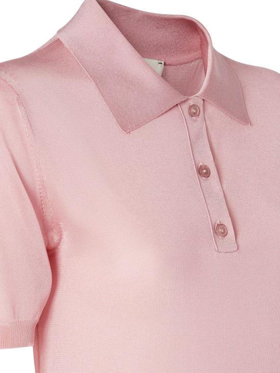 26SS 펜디 샤이니 비스코스 폴로 셔츠 FZXE82 AW4V F1W0S LIGHT PINK DOM - FENDI