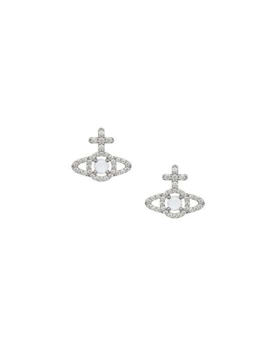 26SS 비비안웨스트우드 이어링 6201038I 02P102 PLATINUM WHITE CZ DOM