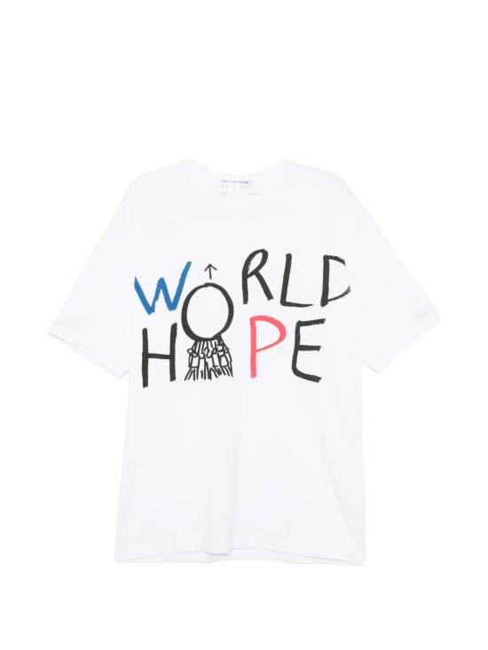 26SS 꼼데가르송 반팔 티셔츠 FQ T039 S26 WHITE