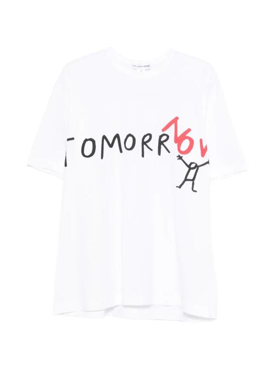 26SS 꼼데가르송 반팔 티셔츠 FQ T038 S26 WHITE