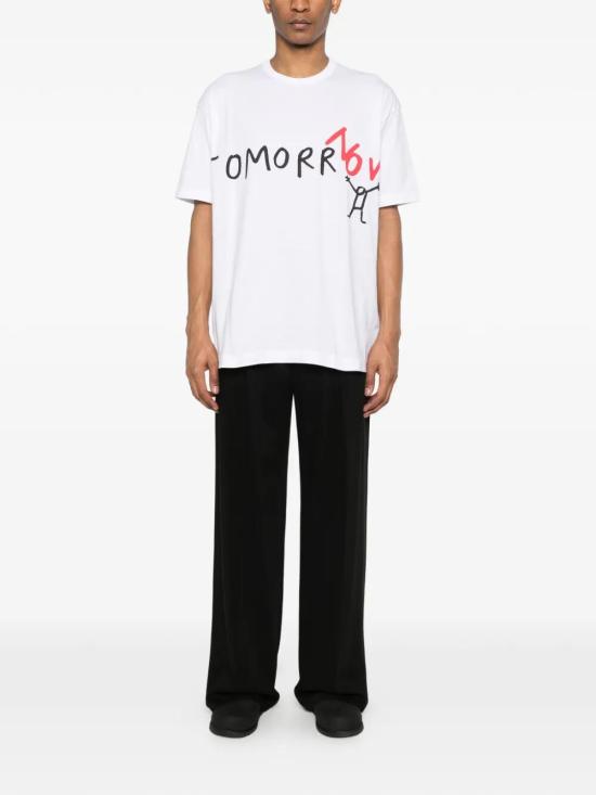 26SS 꼼데가르송 반팔 티셔츠 FQ T038 S26 WHITE - COMME DES GARCONS