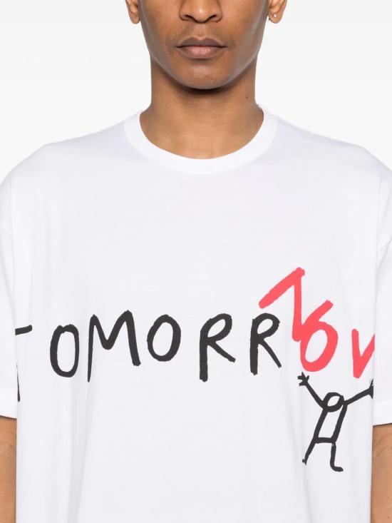 26SS 꼼데가르송 반팔 티셔츠 FQ T038 S26 WHITE - COMME DES GARCONS