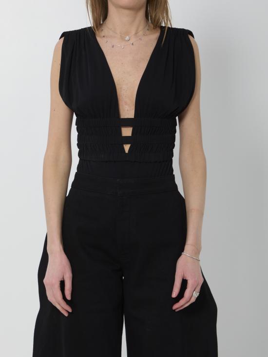 26SS 알라이아 반팔 티셔츠 AA9B0476J090C 995 BLACK