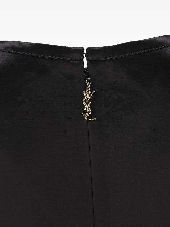 26SS 생로랑 미디 원피스 870784Y1K44 1000 BLACK - SAINT LAURENT