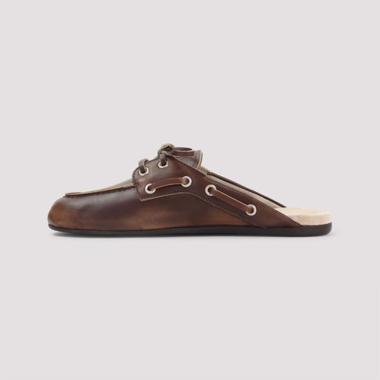 26FW 미우미우 빈티지 스웨이드 덱 뮬 5D455EF0053F33 F0038 BROWN - MIU MIU