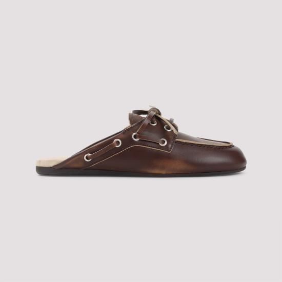 26FW 미우미우 빈티지 스웨이드 덱 뮬 5D455EF0053F33 F0038 BROWN - MIU MIU