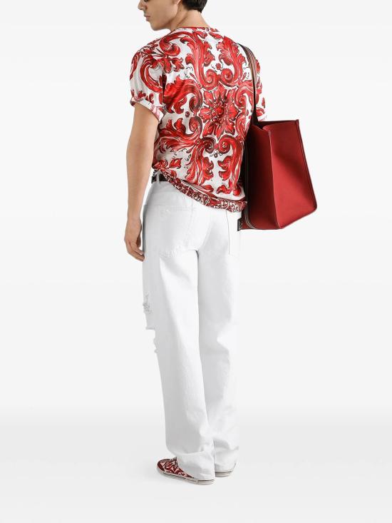 26FW 돌체앤가바나 반팔 티셔츠 G8PN9TII7KO ID5DQ RED - DOLCE & GABBANA