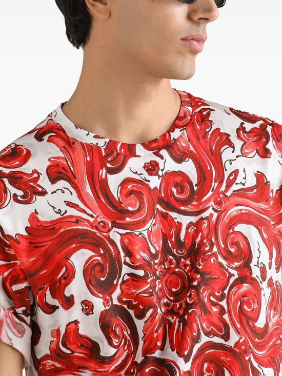 26FW 돌체앤가바나 반팔 티셔츠 G8PN9TII7KO ID5DQ RED - DOLCE & GABBANA