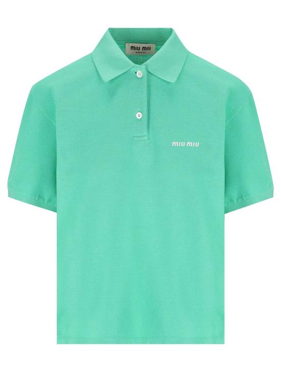 26FW 미우미우 폴로 티셔츠 MJN535SOOO14RW F0223 GREEN