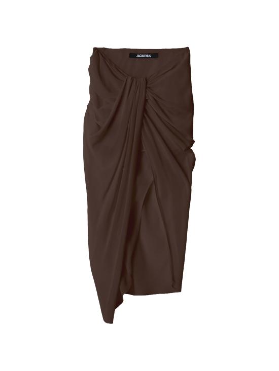 26SS 자크뮈스 롱 스커트 SKW00084BW00565 850 BROWN