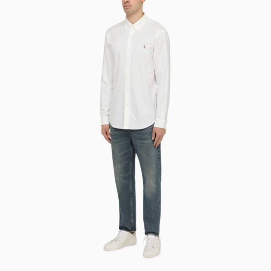 26FW 폴로 랄프로렌 컬러 포니 자수 커스텀 핏 버튼 다운 셔츠 710792041001CO WHT WHITE - POLO RALPH LAUREN