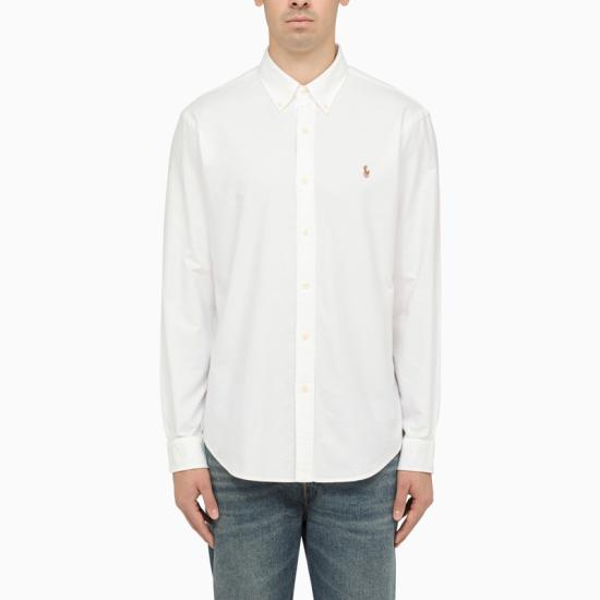 26FW 폴로 랄프로렌 컬러 포니 자수 커스텀 핏 버튼 다운 셔츠 710792041001CO WHT WHITE