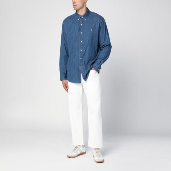 26FW 폴로 랄프로렌 포니로고 자수 데님 셔츠 710792043001CO DE BLUE - POLO RALPH LAUREN
