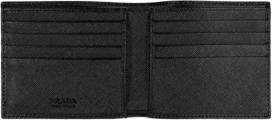 26FW 프라다 사피아노 레더 트라이앵글 로고 반지갑 2MO513QHH F0002 BLACK - PRADA