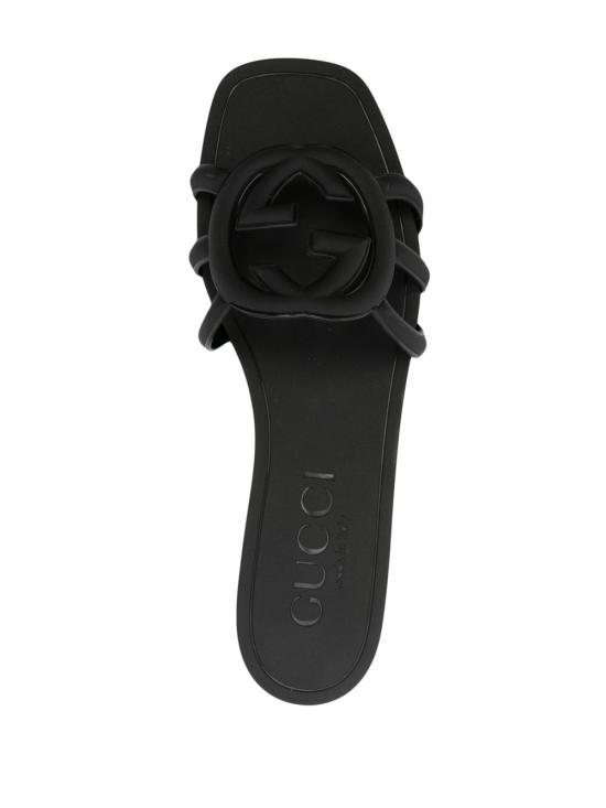 26FW 구찌 인터로킹 G 슬라이드 샌들 780307J87001000 BLACK - GUCCI