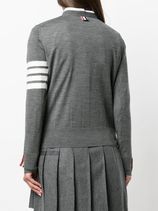 26FW 톰브라운 파인 메리노 울 4바 릴렉스 핏 가디건 FKC334AY1014035 GRIGIO - THOM BROWNE