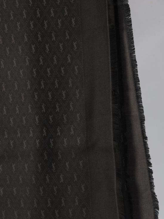 26SS 생로랑 모노그램 스카프 6891473YI74 1061 BLACK - SAINT LAURENT