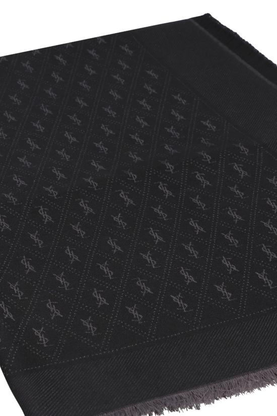 26SS 생로랑 모노그램 스카프 6891473YI74 1061 BLACK - SAINT LAURENT
