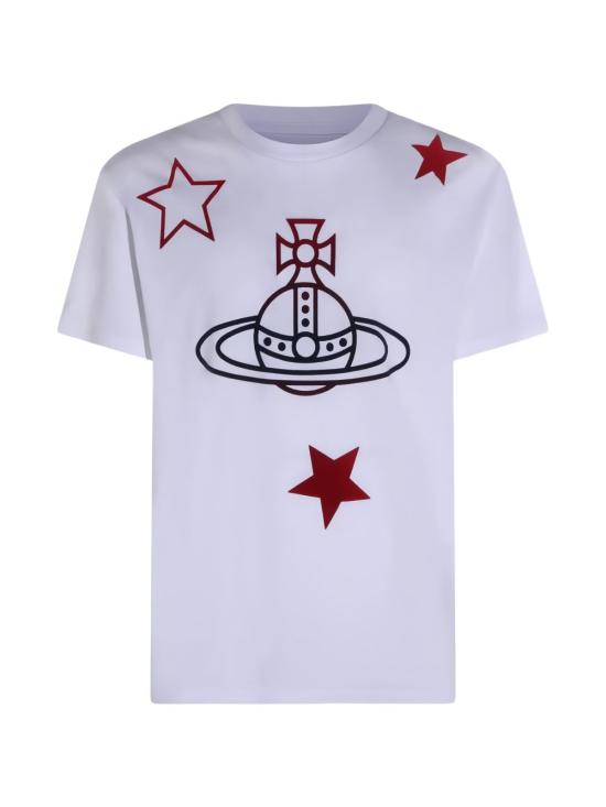26SS 비비안웨스트우드 반팔 티셔츠 3G010056J00B9A401 WHITE - VIVIENNE WESTWOOD