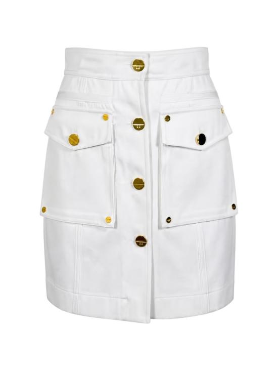 26SS 엘리자베타프랜치 미디 스커트 GO16961E2360 AVORIO - ELISABETTA FRANCHI