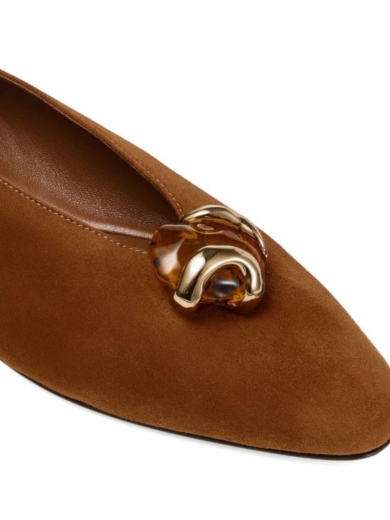 26FW 지미추 플랫 슈즈 MARGOTFLATBSBTANAMBER LEATHER BROWN - JIMMY CHOO