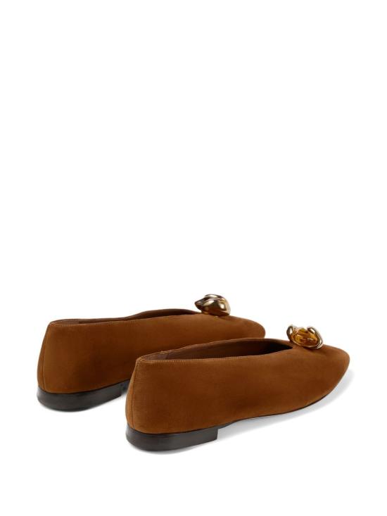 26FW 지미추 플랫 슈즈 MARGOTFLATBSBTANAMBER LEATHER BROWN - JIMMY CHOO