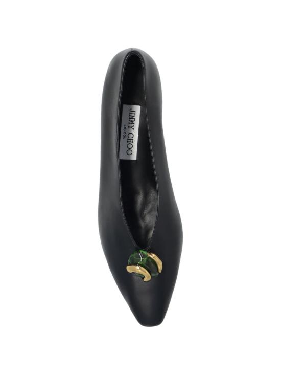 26FW 지미추 플랫 슈즈 MARGOTFLATEPFBLACKCLOVER NERO - JIMMY CHOO