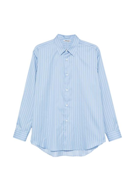 26SS 오라리 긴팔 셔츠 A26SS01CS SAX BLUE STRIPE DOM