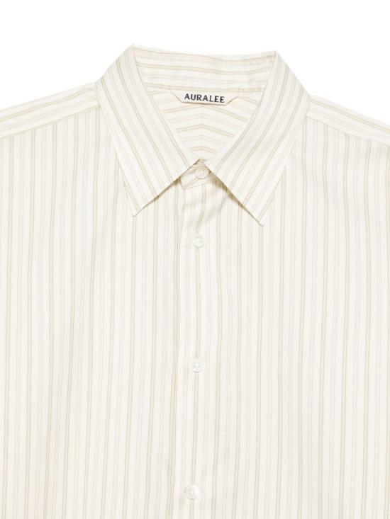 26SS 오라리 긴팔 셔츠 A26SS01CS IVORY STRIPE DOM - AURALEE