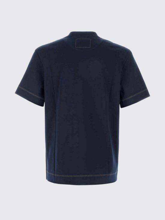 26SS 펜디 레더 로고 패치 코튼 티셔츠 FY0936B05I F0QG0 Blue - FENDI
