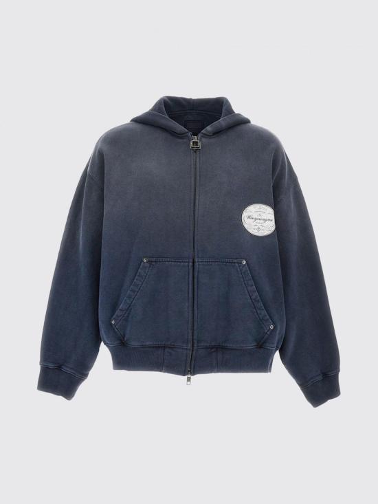 26SS 우영미 후드 티셔츠 W261TS48 793N Blue - WOOYOUNGMI