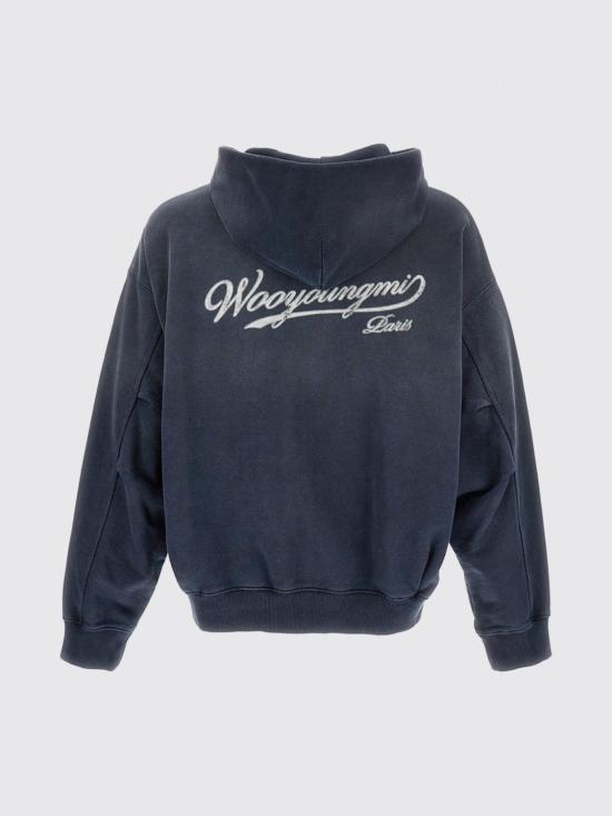 26SS 우영미 후드 티셔츠 W261TS48 793N Blue - WOOYOUNGMI
