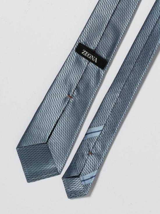 26SS 에르메네질도제냐 넥타이 1PBZ3C40TA3 BL3 Gnawed Blue - ERMENEGILDO ZEGNA