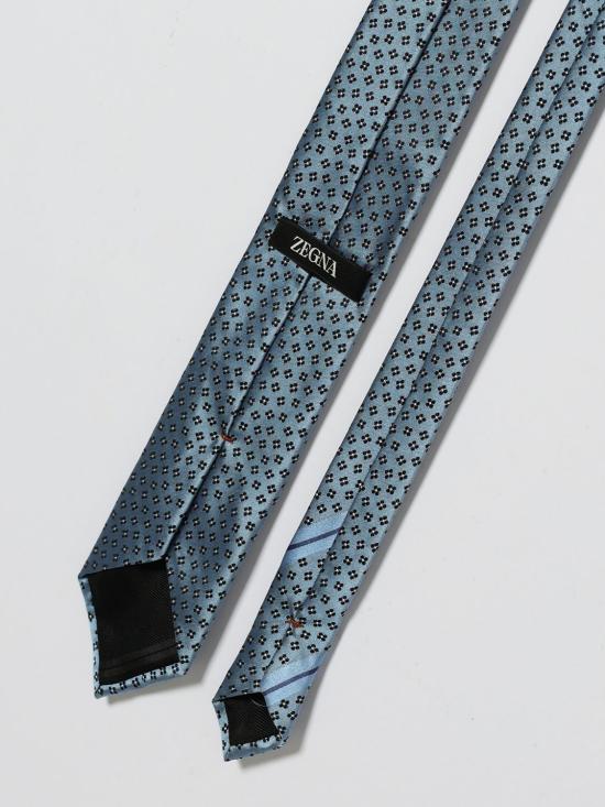 26SS 에르메네질도제냐 넥타이 1P8Z3C43TA3 BL3 Gnawed Blue - ERMENEGILDO ZEGNA