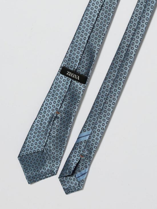 26SS 에르메네질도제냐 넥타이 1PBZ3C44TA3 BL3 Gnawed Blue - ERMENEGILDO ZEGNA