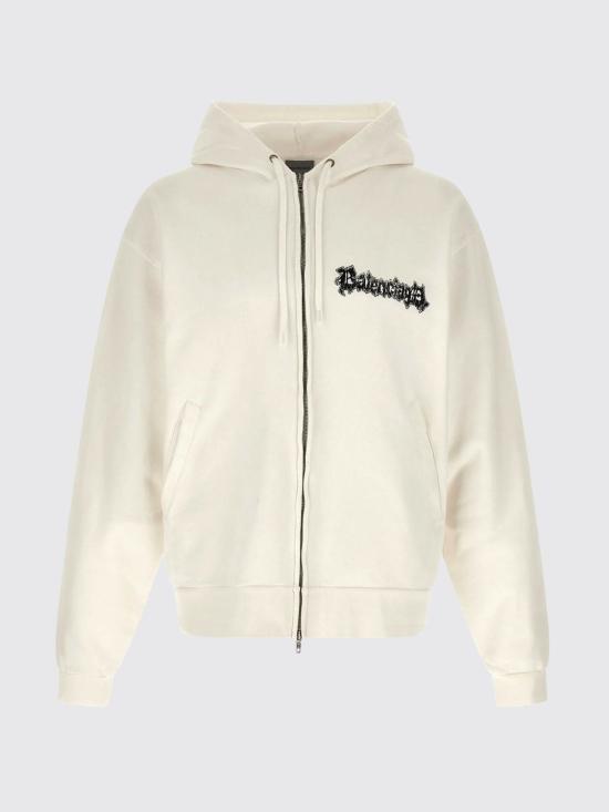 26SS 발렌시아가 후드 티셔츠 850338TUVD9 9000 White - BALENCIAGA